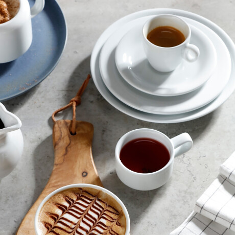 Plato para Café Actualite 12,5 cm Blanco Porcelana Corona Plato para Café Actualite 12,5 cm Blanco Porcelana Corona