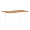 Juego de comedor Extensible 4 Sillas Mad Maciza 120 a 160 cm Blanco