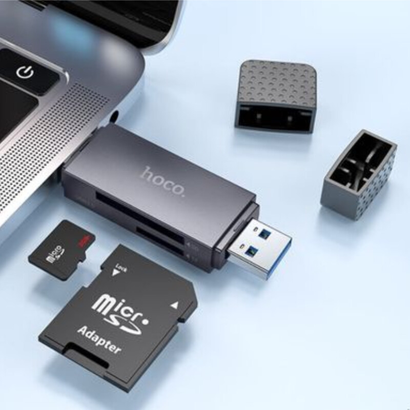 Adaptador HOCO HB45 2 en 1 USB-A 2.0 a USB-C Lector Micro SD Adaptador HOCO HB45 2 en 1 USB-A 2.0 a USB-C Lector Micro SD