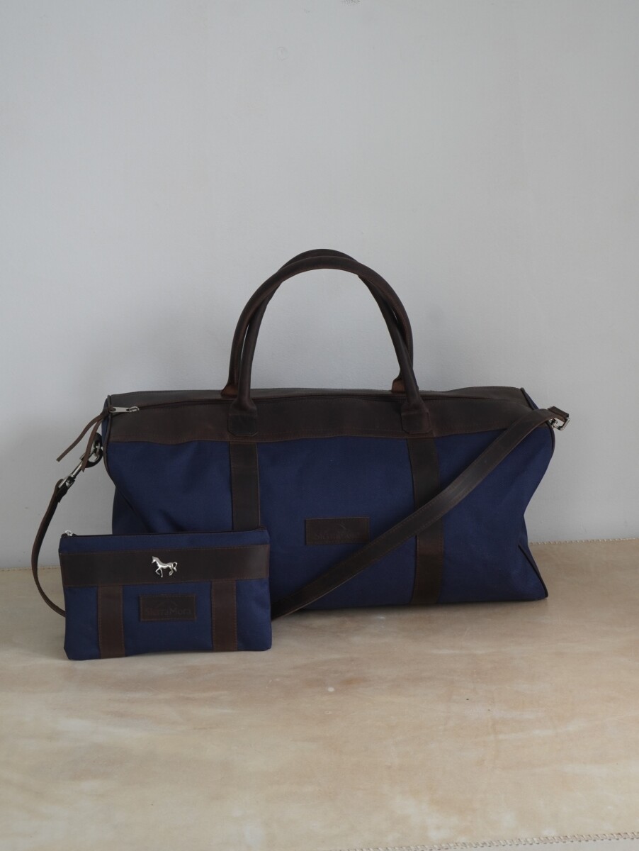 Bolso Sport XL - Chocolate / Azul 