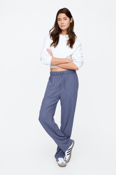 Pantalón De Lino Mujer Vintage Indigo 19-3929