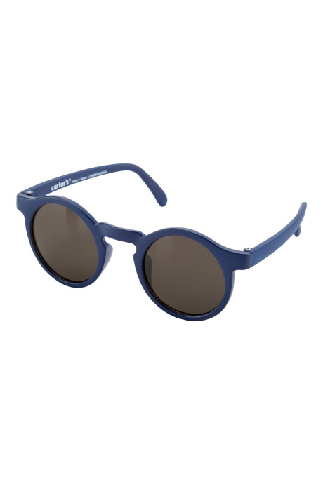 Lentes de sol redondos, protección 100% UVA-UVB, azules Sin color