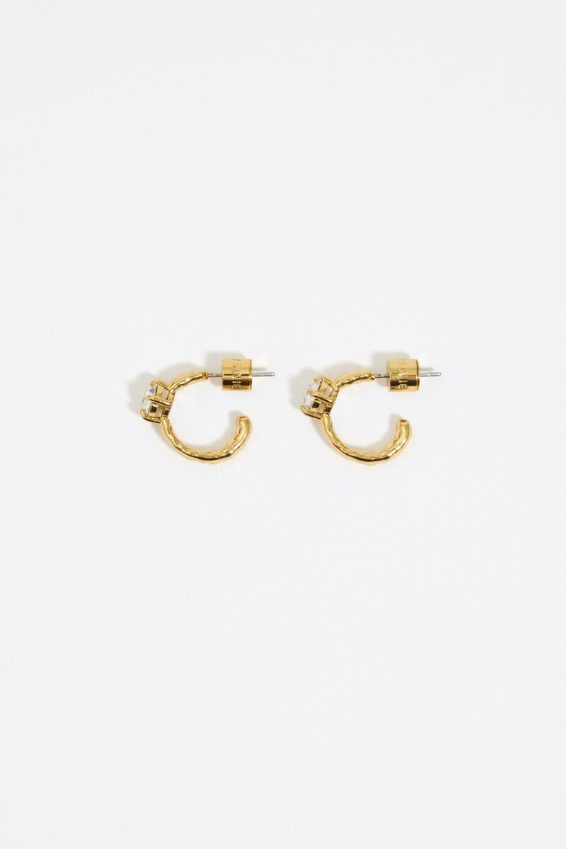 PENDIENTES ARO TEXTURA Y CRIST Oro