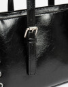 City Cartera Formato City Con Entramado - Negro