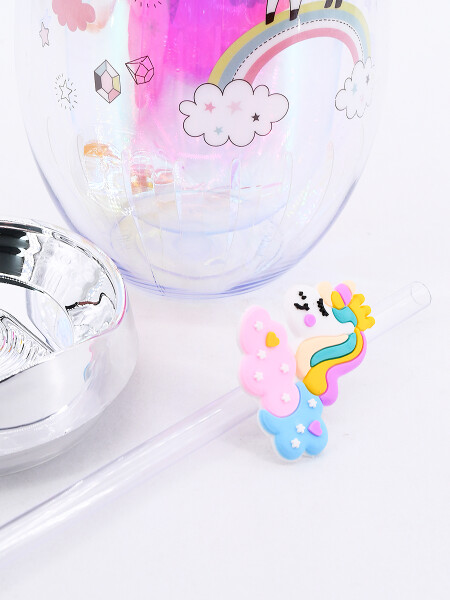 VASO UNICORNIO PLATEADO