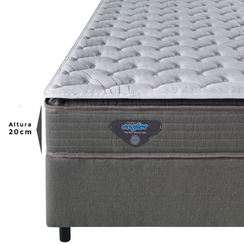 Colchón Ecoflex 1 Plaza y Media Densidad 45 c/Pillow 1.20x1.90.20 Colchón