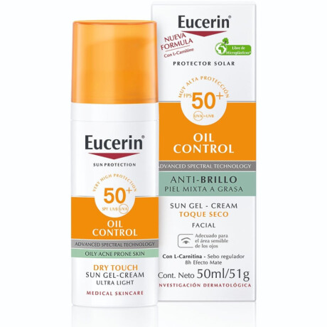 Protector Solar Facial Eucerin Oil Control Toque Seco FPS50+ 50ml Protector Solar Facial Eucerin Oil Control Toque Seco FPS50+ 50ml