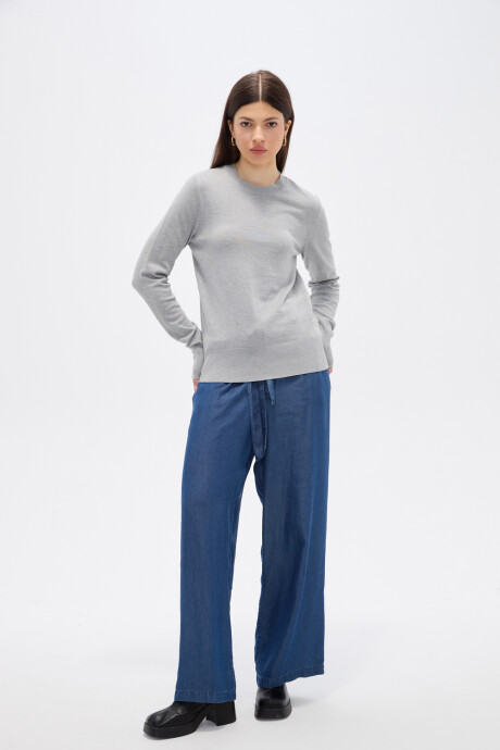 Sweater Tiral Gris Melange Medio