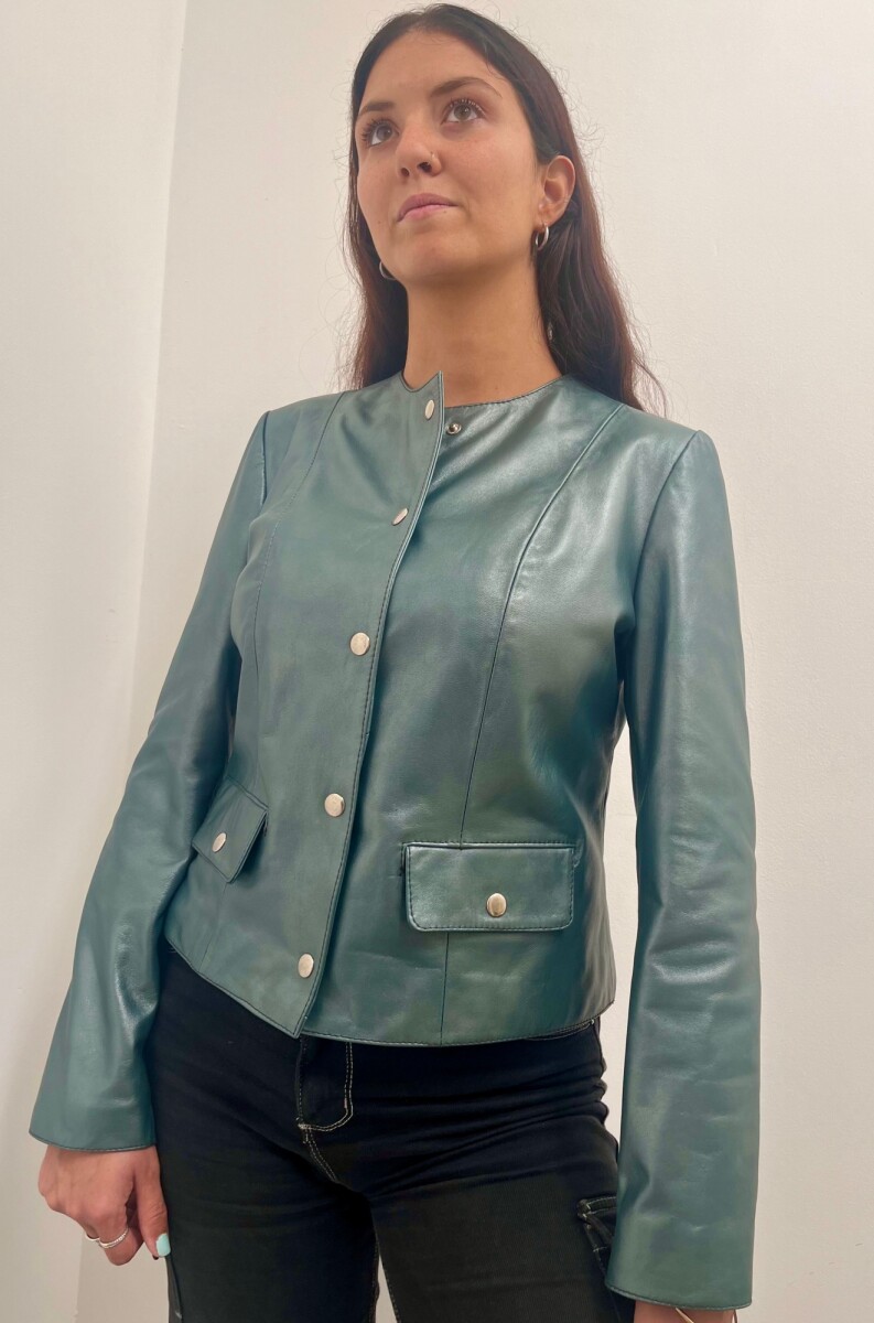 CHAQUETA CUERO MADONA - GREEN 