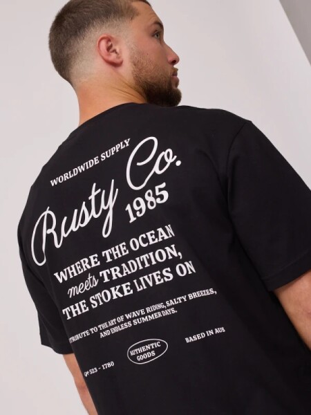 T-SHIRT RUSTY LYRAT NEGRO