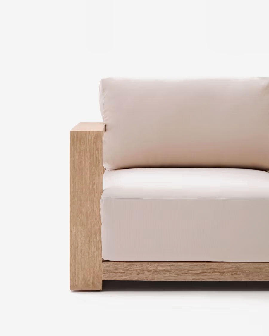 Sofá Ambra de 3 plazas de madera maciza de acacia con acabado claro 249 cm FSC 100% Sofá Ambra de 3 plazas de madera maciza de acacia con acabado claro 249 cm FSC 100%