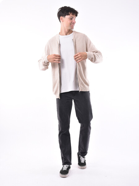 CAMPERA TEJIDA ANDROS BEIGE MELANGE