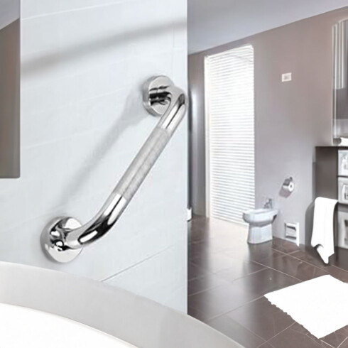 BRAZO DUCHA BARRA ACERO INOXIDABLE METAL SATINADA 61CM 000