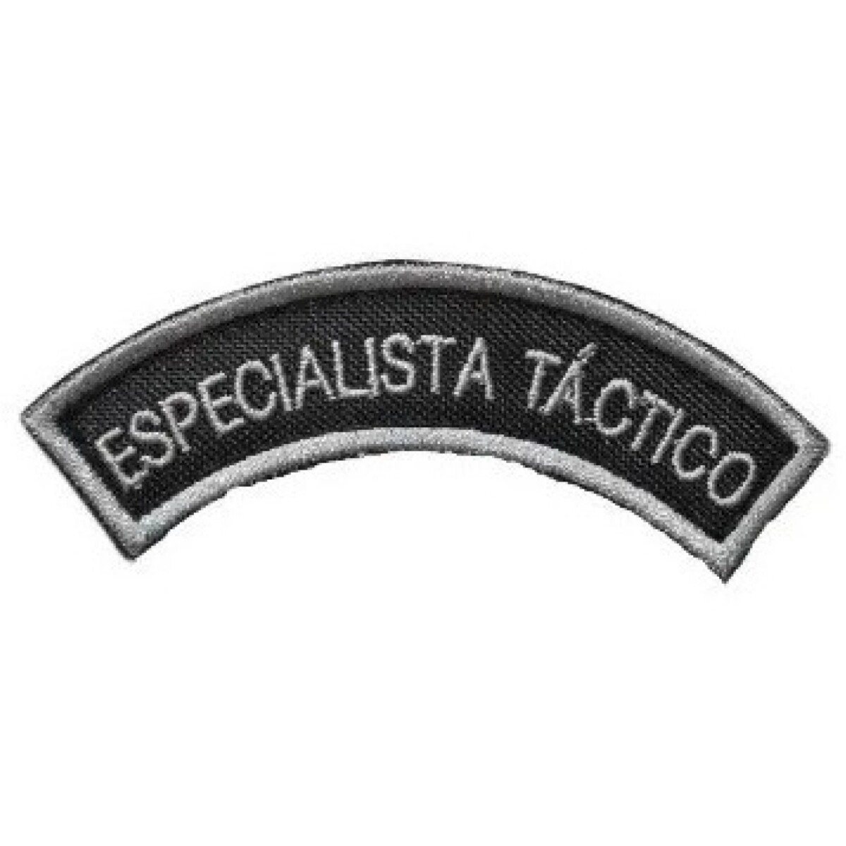 Parche bordado medialuna de brazo - Especialista Táctico - Gris 