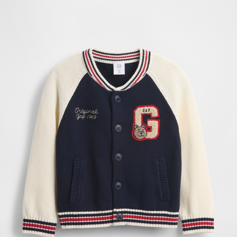 VARSITY SWEATER JACKET NAVY UNIFORM