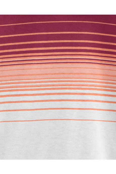 Remera de algodón con capucha y diseño a rayas Sin color