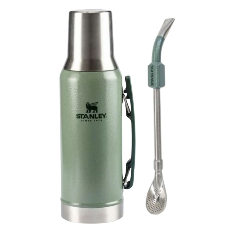 Set Stanley Termo tapa mate 2en1 1,2ml + Bombilla Verde