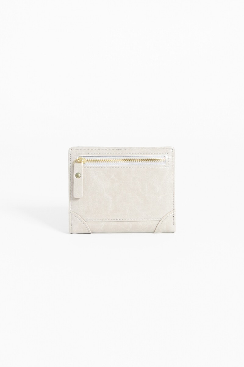Billetera cuadrada magneto beige