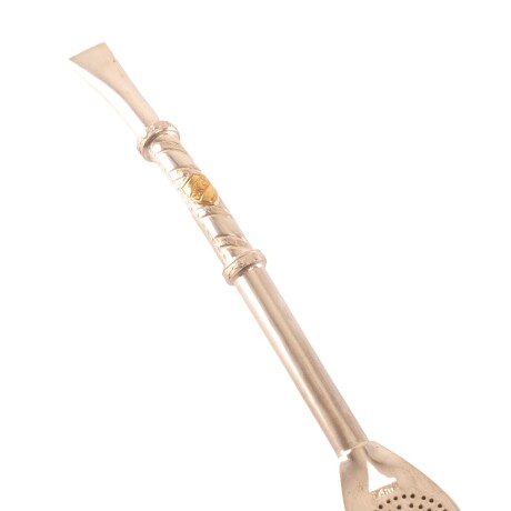 Bombilla De Plata y Oro A5