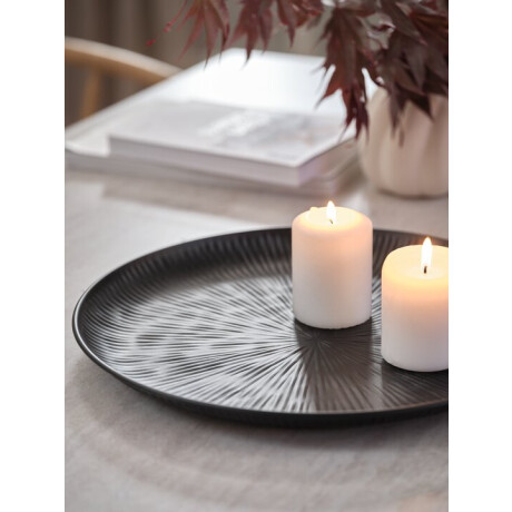 Bandeja Decorativa Ingmund Ø39Xh2 Cm Negra