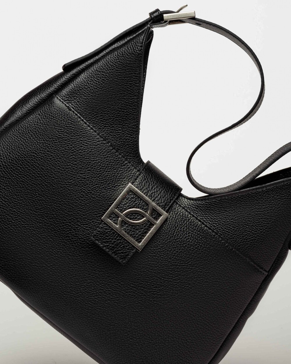 Bolso Signature en cuero graneado Negro