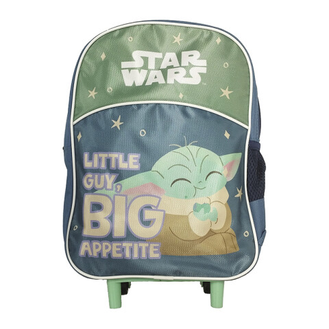 Mochila infantil Baby Yoda con Carro Tafeta Chica 35 x 26 cm VERDE