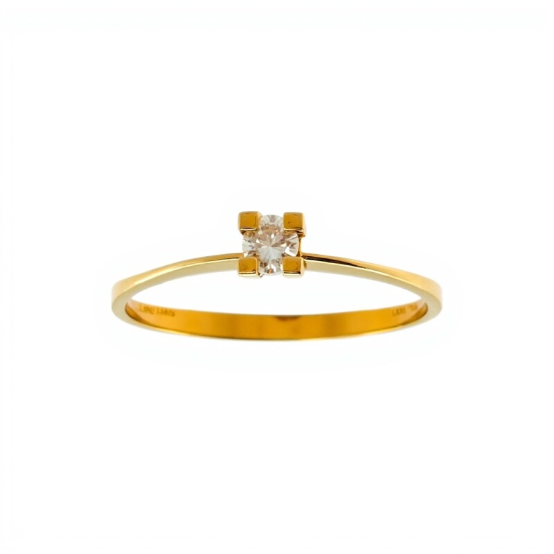 Anillo Solitario-Oro Bajo-Piedra zirconia-AN8076 conpiedra