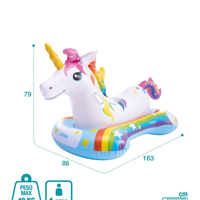 INTEX UNICORNIO MAGICO FLOTANTE 163 X 86 CMS Intex Unicornio Magico Flotante 163 X 86 Cms
