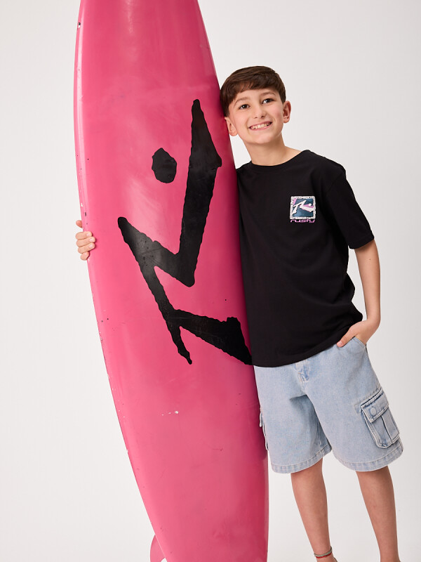 T-SHIRT JASPA TEEN RUSTY Negro