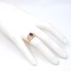 Anillo oro 18k , rubi legitimo y brillantes carre y redondos Anillo oro 18k , rubi legitimo y brillantes carre y redondos