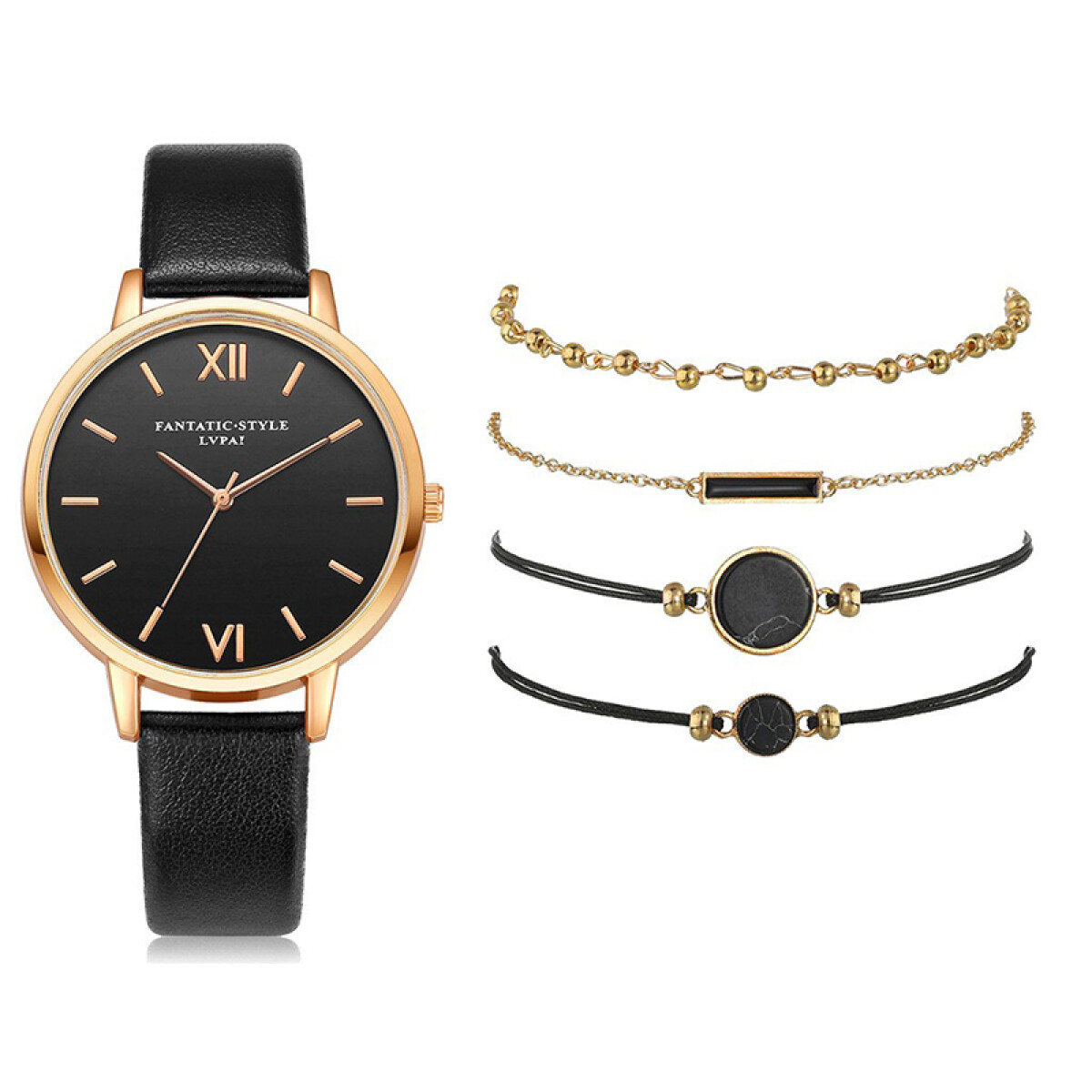 Set de reloj para dama - Minimalista con pulseras 
