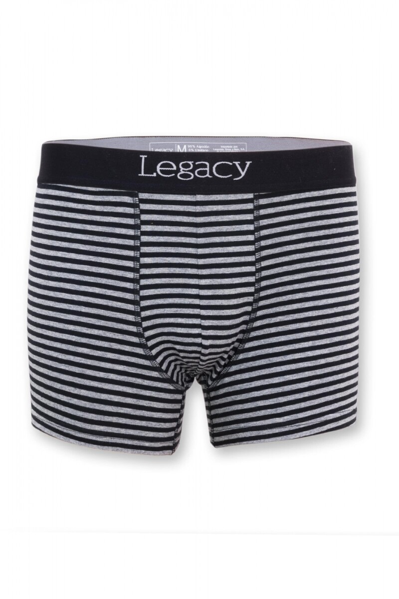 Boxer algodón rayado - Negro 