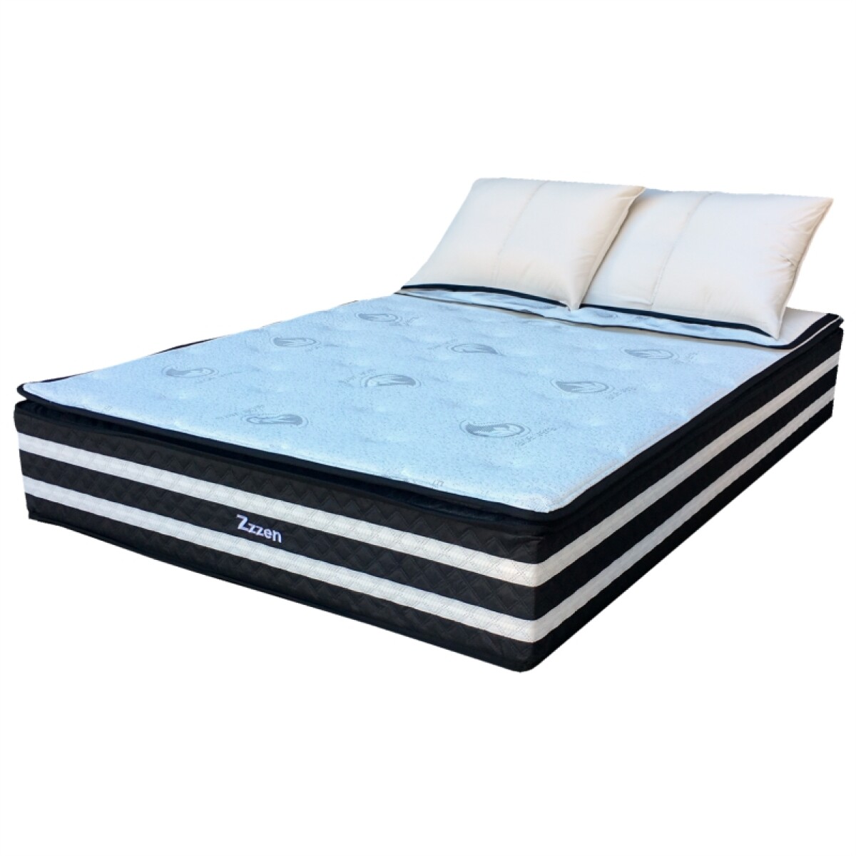 Colchón ZZZEN - 2 Plazas – Pillow Top – Espumas EPS + D33 – 138x188x32 cm – Firme - Duro 