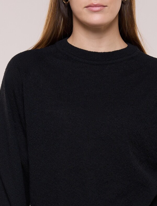 Buzo Cropped Tejido Texturizado NEGRO
