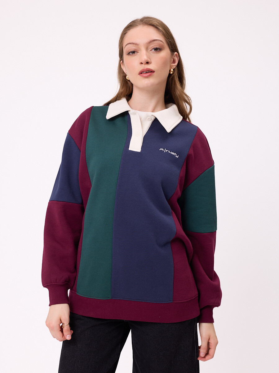 SWEATER PARKES RUSTY - Bordeaux 