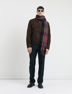 300711 CAMPERA HARRINGTON LABEL Marron Oscuro