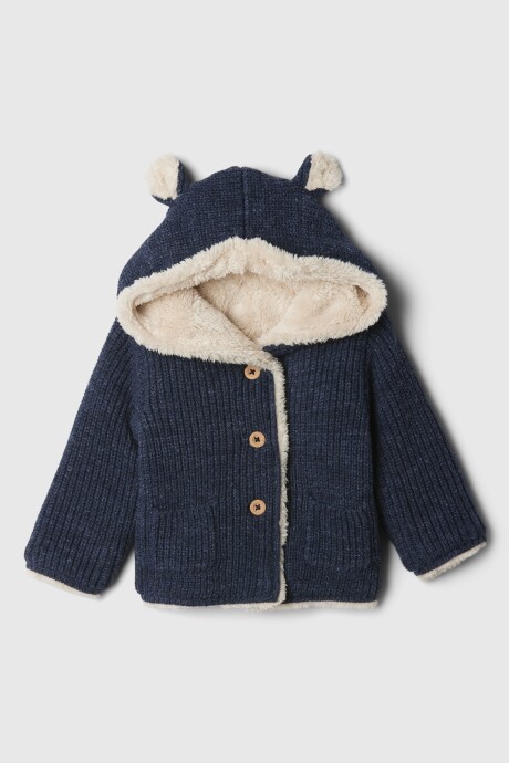 Canguro Con Corderito Con Botones Bebé Blue Heather