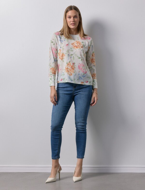 Blusa Flores CRUDO/MULTI