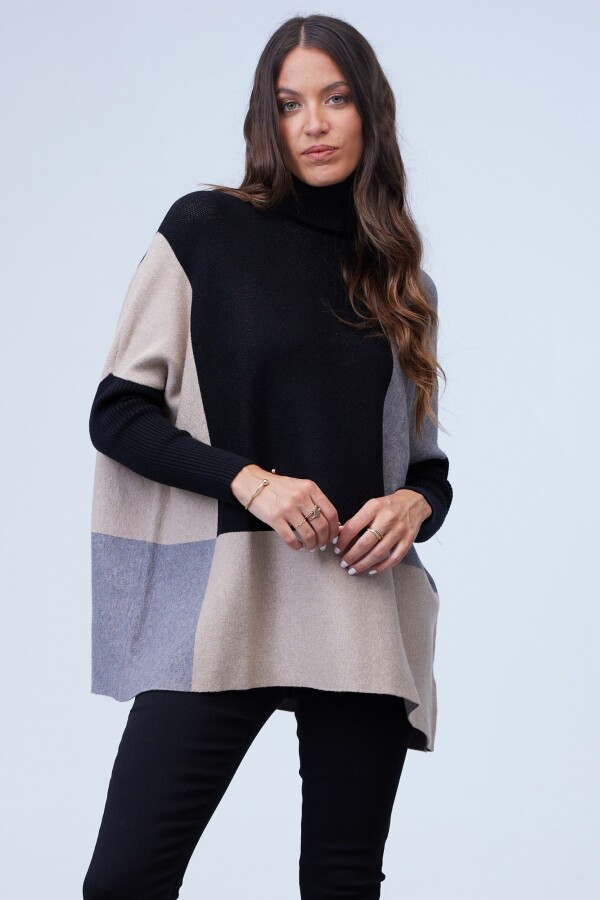 Polera Oversize NEGRO/MULTI