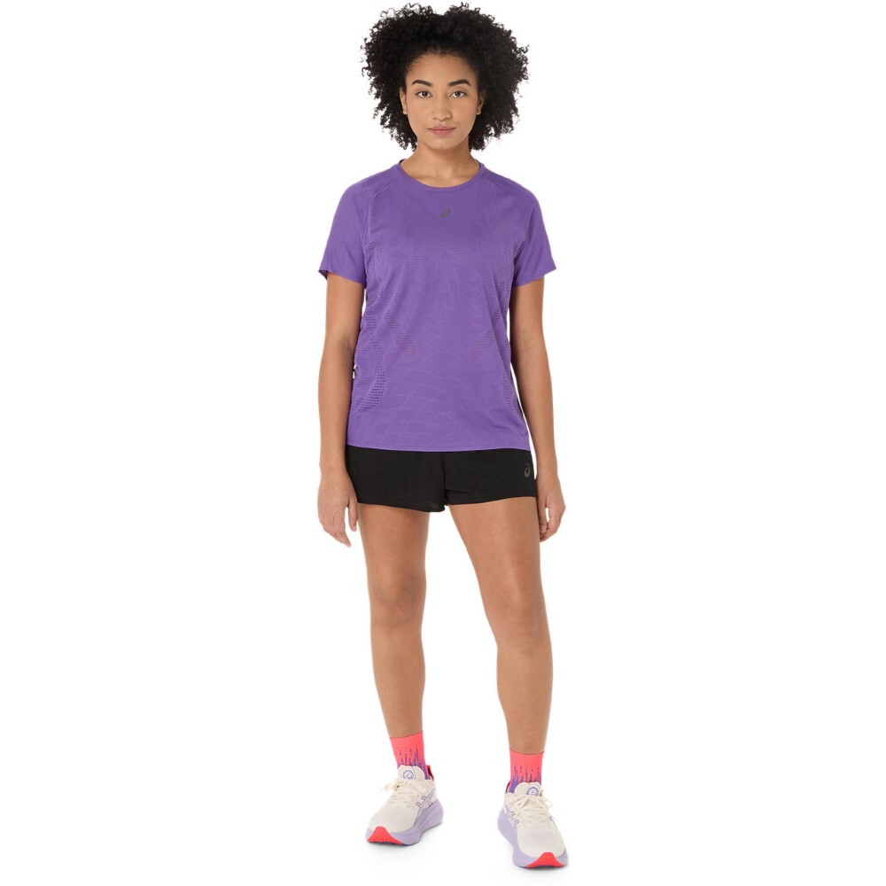 Polo Running Metarun Ss Top Mujer Edo Purple
