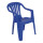 Silla MOR PlÃ¡stica Bela Vista con Apoya Brazo Azul