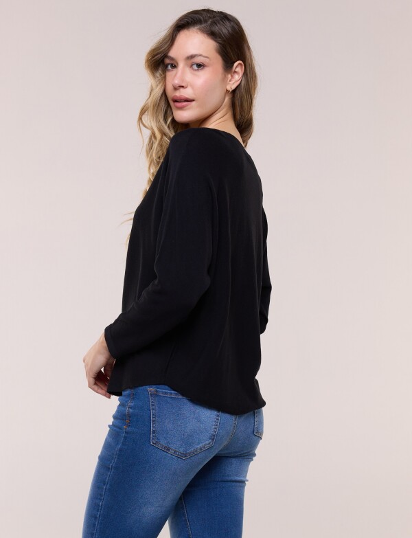 Buzo Básico Manga Dolman NEGRO
