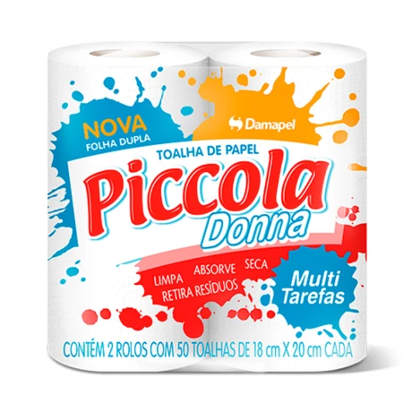 Toalla de Cocina PICCOLA 2 Rollos de 50 Paños Toalla de Cocina PICCOLA 2 Rollos de 50 Paños