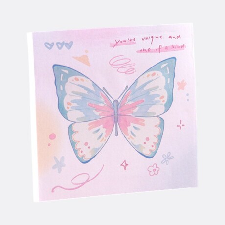 Block De Notas Mariposa Varios Colores Celeste