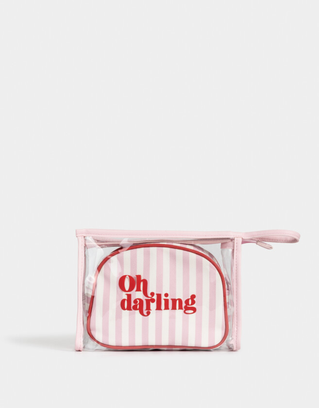 Porta Cosméticos Set De Portacosméticos - Estampado Rayas