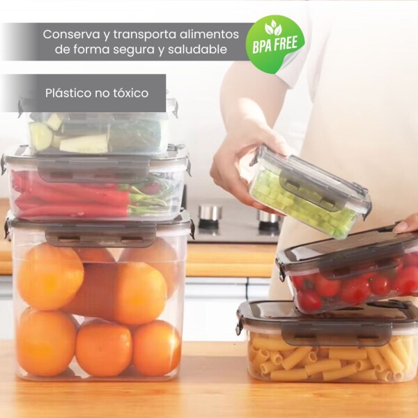 Set De 3 Contenedores Recipientes Heladera Microondas Cocina CTN006 Set De 3 Contenedores Recipientes Heladera Microondas Cocina CTN006