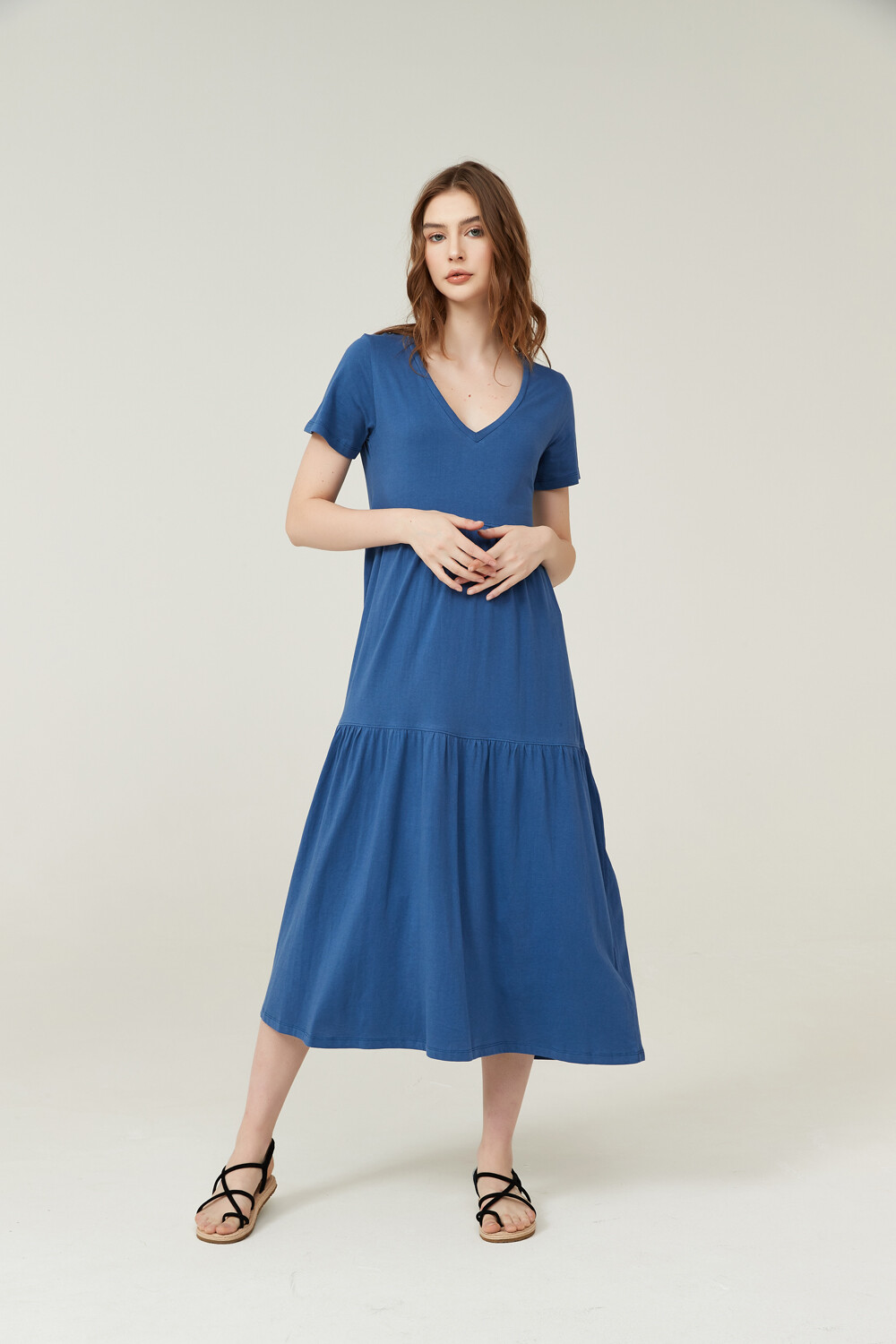 Vestido Hafez Azul Piedra