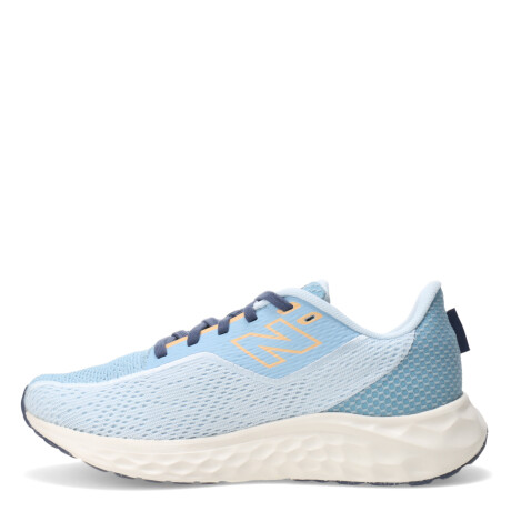 Championes de Mujer New Balance Fresh Foam 680 V8 Celeste - Anaranjado