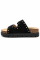 Sandalia Bettina Birky plataforma con tachas BT100 Negro
