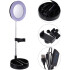 Espejo Con Aro Luz Led Selfie Soporte Celular Maquillaje Variante Color Negro